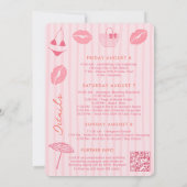 Trendy Kiss The Miss Goodbye Bachelorette Weekend 招待状 (裏面)