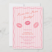 Trendy Kiss The Miss Goodbye Bachelorette Weekend 招待状 (正面)