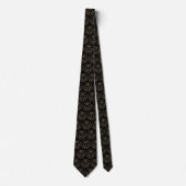 Trendy Lawyer Justice Scales Black Gold  Neck Tie ネクタイ (正面)
