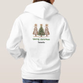 Trendy Leopard Christmas Trees personalized gift  パーカ (裏面)