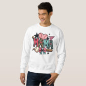Trendy Leopard Print Baseball Mama スウェットシャツ (正面フル)