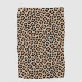 Trendy Leopard Print Fur Effect Repeat Pattern ゴルフタオル (正面)