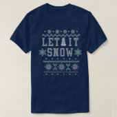 Trendy Let It Snow Christmas Pattern Tシャツ (デザイン正面)