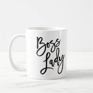 Trendy Letteringボスの女性 コーヒーマグカップ