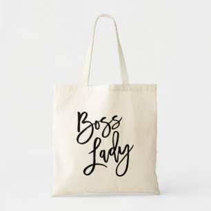 Trendy Letteringボスの女性 トートバッグ