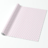 Trendy Light Pink & White Plaid Birthday Gift Wrap ラッピングペーパー (アンロールド)