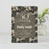 Trendy Lilies Themed 60Th Birthday 招待状 (スタンド正面)