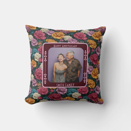 Trendy Lovebird Wedding Throw Pillow   クッション (正面)