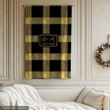 Trendy Luxurious Black Gold Modern Throw Blanket
