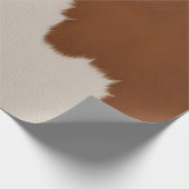 Trendy Luxury Elegant Faux Cow Leather Collection ラッピングペーパー (角)