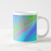 Trendy luxury green blue purple faux holographic ジャンボコーヒーマグカップ (右)