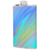 Trendy luxury green blue purple faux holographic フラスク (左)