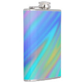 Trendy luxury green blue purple faux holographic フラスク (右)