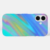 Trendy luxury green blue purple faux holographic Case-Mate iPhoneケース (裏面 (横))