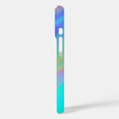 Trendy luxury green blue purple faux holographic Case-Mate iPhoneケース (裏面 / 左)