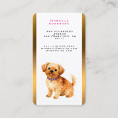 Trendy Luxury Grooming Dog Personalized Collection 名刺 (正面)