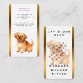 Trendy Luxury Grooming Dog Personalized Collection 名刺 (正面/裏面)