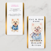 Trendy Luxury Grooming Pet Personalized Collection 名刺 (正面/裏面)