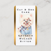 Trendy Luxury Grooming Pet Personalized Collection 名刺 (裏面)
