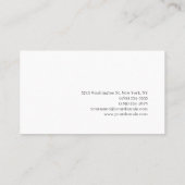 Trendy Makeup Artist Gold Monogram Black White 名刺 (裏面)