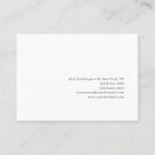 Trendy Makeup Artist Gold Monogram Black White 名刺 (裏面)