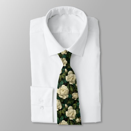 Trendy Mens Fashion Gardenias Flower ネクタイ (タイ)