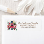 Trendy Merry Christmas Nutcracker Return Address   ラベル (インサイチュ)