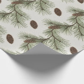Trendy Merry Christmas Pine Cones and Branches     ラッピングペーパー (角)