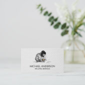 Trendy Metal Welding Fabrication Contractor Welder 名刺 (スタンド正面)