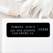 Trendy Minimalist Black Modern Design ラベル (インサイチュ)