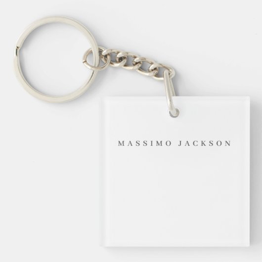 Trendy Minimalist Elegant Professional Serif Font キーホルダー (正面)