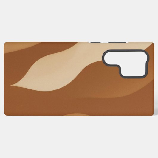 Trendy Mocha Samsung Galaxy S23 Ultra Case Samsung Galaxyケース (裏面横)
