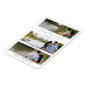 Trendy Modern 3 Wedding Engagement Photos Collage マグネット (左側)