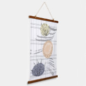 Trendy modern Abstract floral 吊り下げ型タペストリー (傾斜あり)