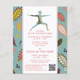 Trendy Modern Boho Yoga Class Advertising チラシ