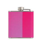 Trendy Modern Bold Pink Gradient 21st Birthday フラスク (裏面)