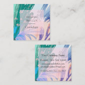 Trendy Modern Botanical Art Eye Catching スクエア名刺 (正面/裏面)