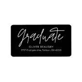 Trendy Modern Calligraphy Graduation  ラベル (正面)