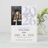 Trendy Modern Casual Photo Graduation 招待状 (スタンド正面)