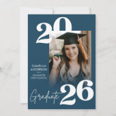 Trendy Modern Casual Photo Graduation 招待状 (正面)