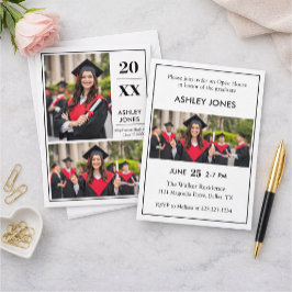Trendy Modern Casual Photo Graduation Invitation 招待状