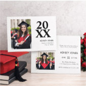 Trendy Modern Casual Photo Graduation Invitation 招待状