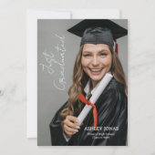 Trendy Modern Casual Photo Graduation Invitation 招待状 (正面)