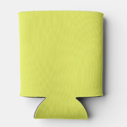 Trendy Modern Chartreuse Orange Script Wedding 缶クーラー (裏面)
