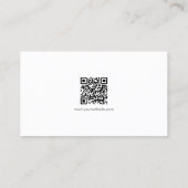 Trendy Modern Elegant Simple Professional QR Code 名刺 (裏面)