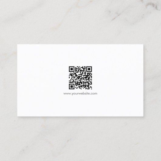 Trendy Modern Elegant Simple Professional QR Code 名刺 (裏面)