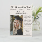 Trendy Modern Fun Photo Graduation  招待状 (スタンド正面)