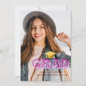 Trendy Modern Grad Photo Graduation 2026 招待状 (正面)