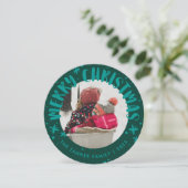 Trendy Modern Handwritten Christmas Photo Card 招待状 (スタンド正面)