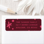 Trendy Modern Handwritten Holiday Address Label ラベル (インサイチュ)